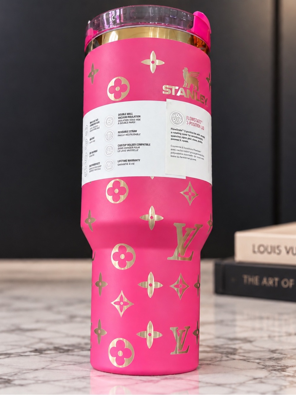 Premium Pink 40oz Stanley Tumbler